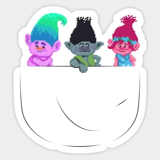 Little Trolls In Pocket Sticker